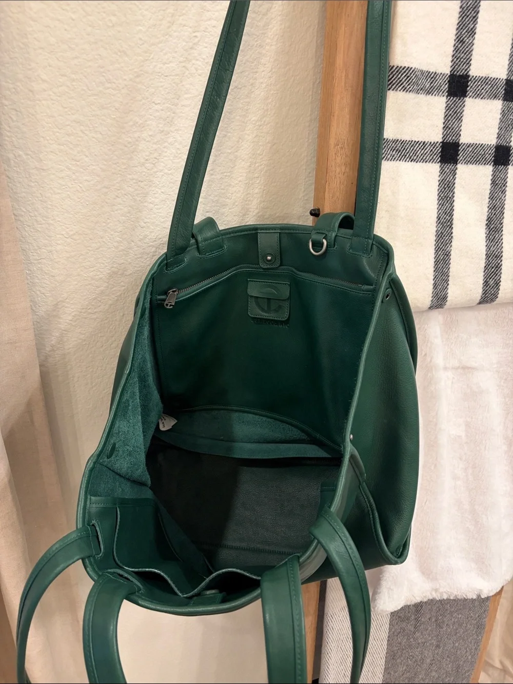 TELFAR Large Carry Bag - Forest - 100% cow hide - Authentic - pebble leather